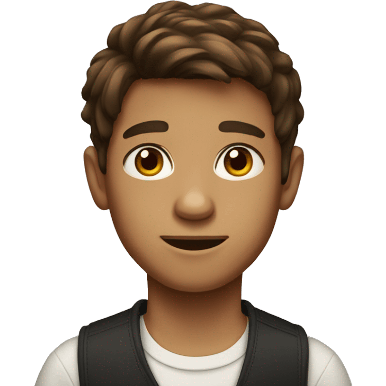 brown haired boy portrait emoji