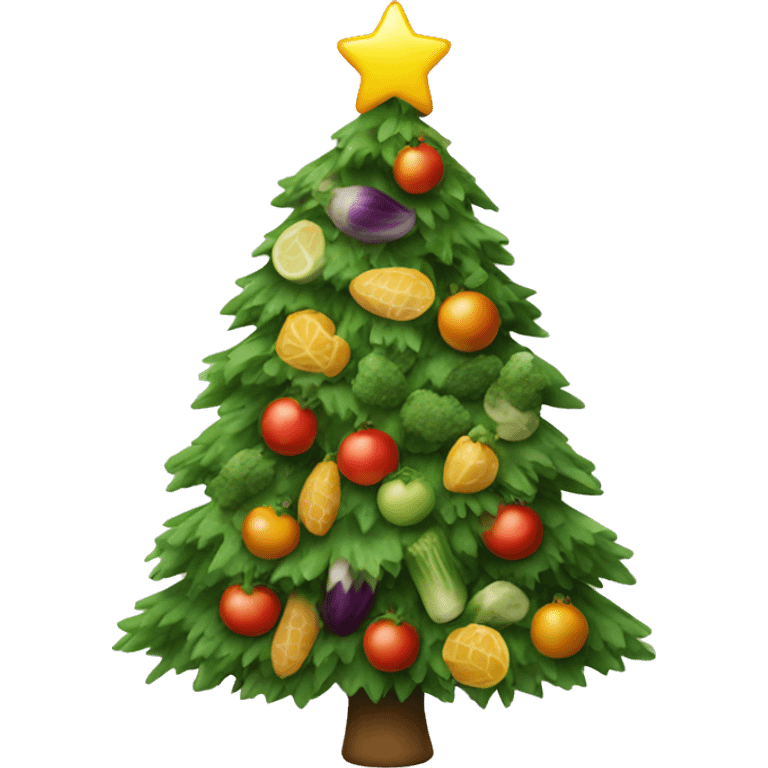 Christmas tree with vegetables  emoji