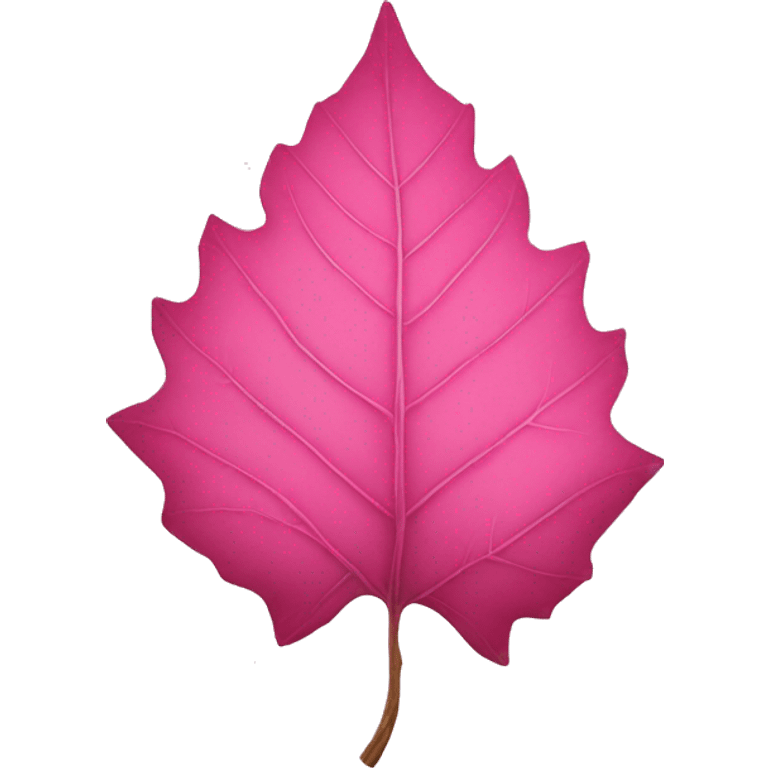 pink poplar leaf emoji