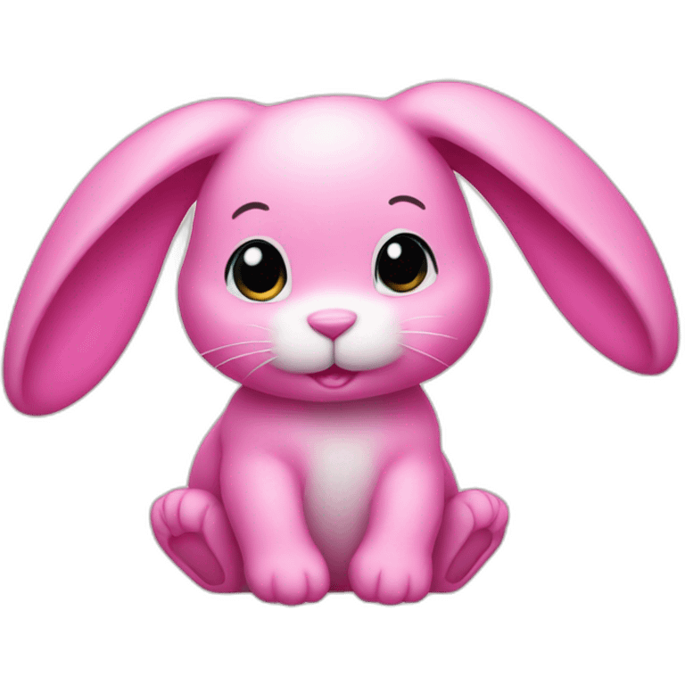 Pink bunny emoji