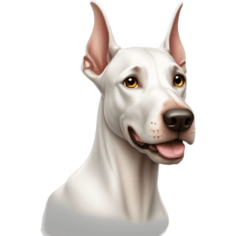 The white Doberman emoji