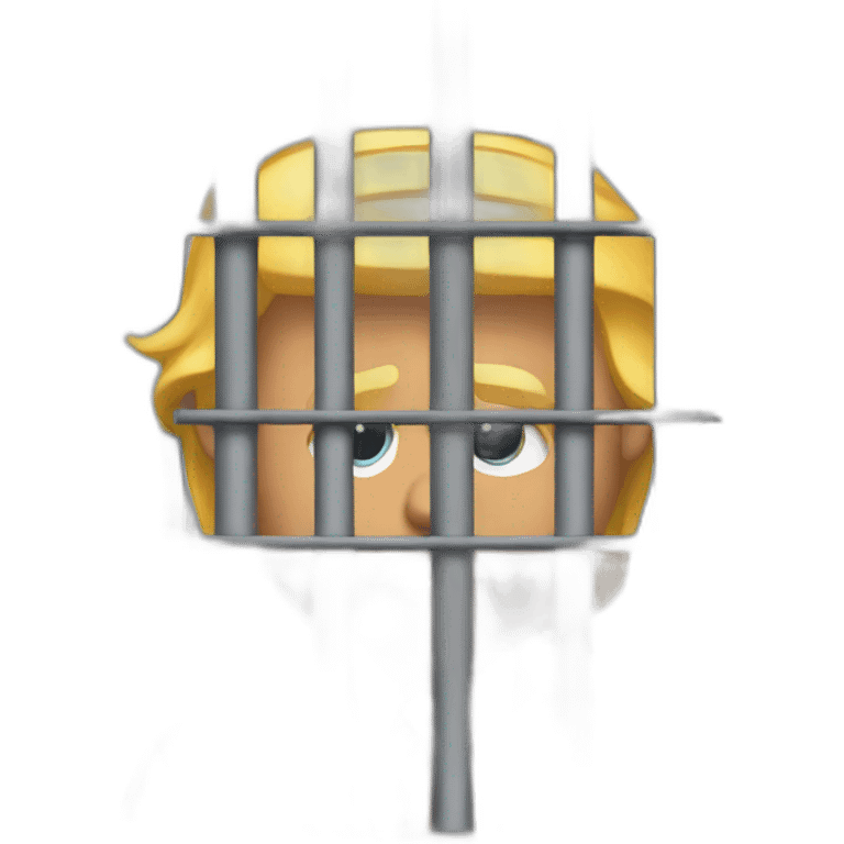 Trump behind bars emoji