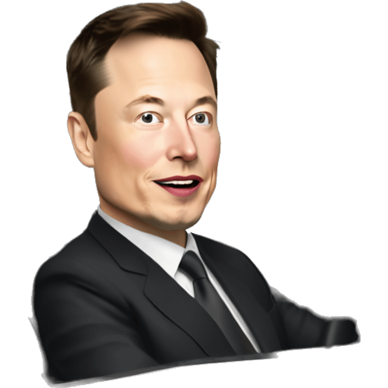 Elon musk driving a Tesla emoji