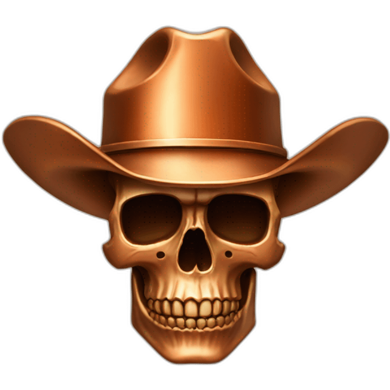 skull-copper-with-cowboy-hat emoji