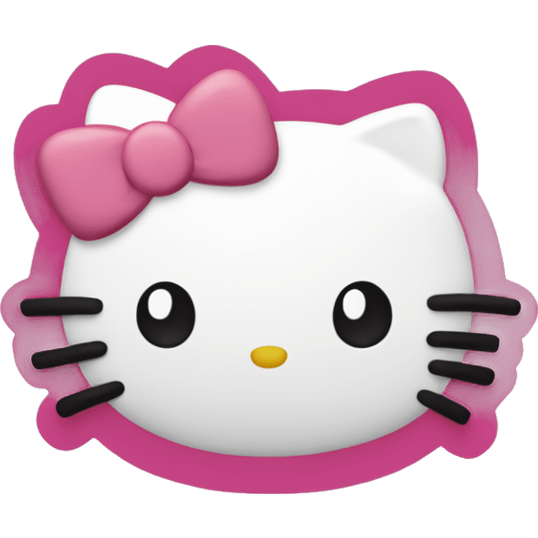 hello kitty with pink hearts surrounding her emoji