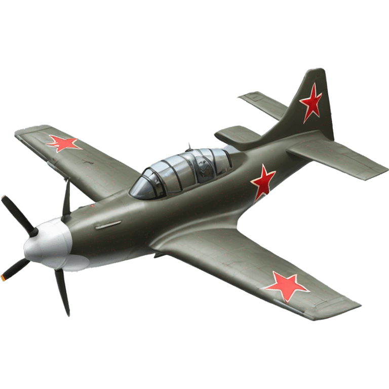 Realistic Yak-3 fighter plane emoji