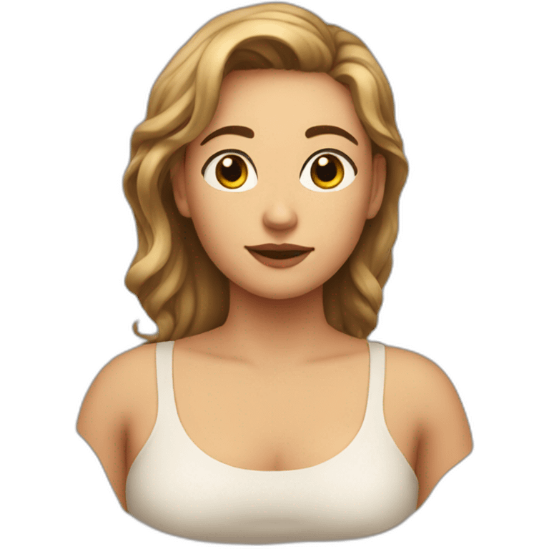 big, round, soft human female chest sideways,not covered emoji