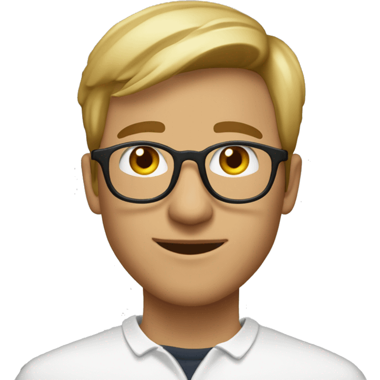 Mann, 26 Jahre, runde Brille mit Goldgestell, Oberlippenbart, dunkelblond emoji