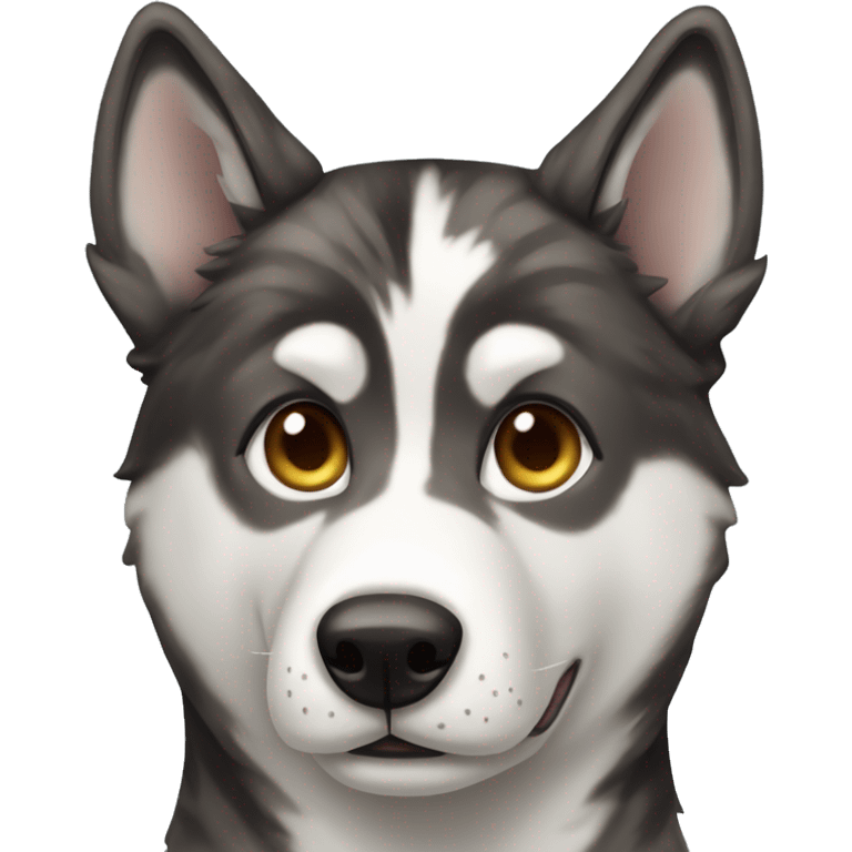 Brindle husky with brindle fur emoji