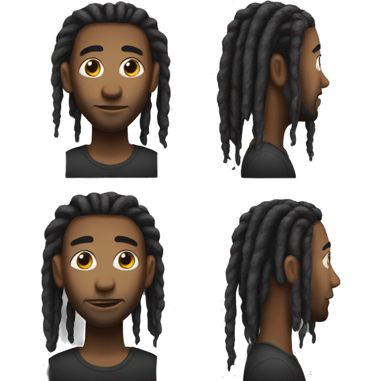 A bigback with dreads that is tall emoji