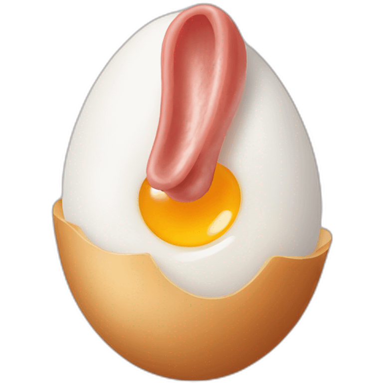 tongue on eggs emoji