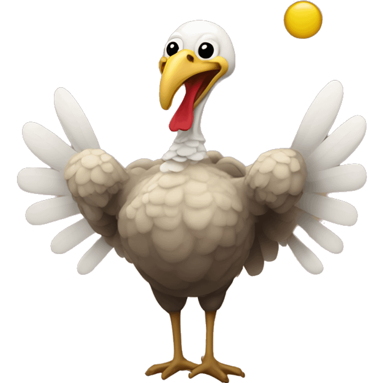 turkey in heaven after it died  emoji