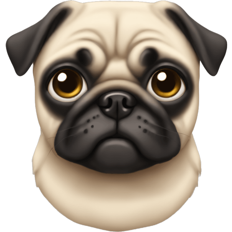 Cute pug with lashes emoji