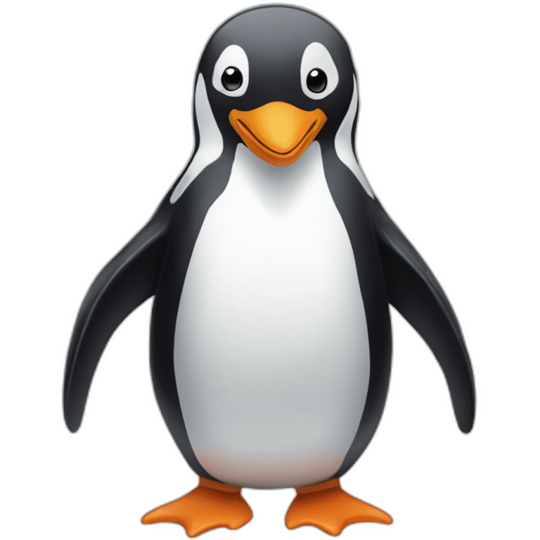 Penguin with human feet emoji