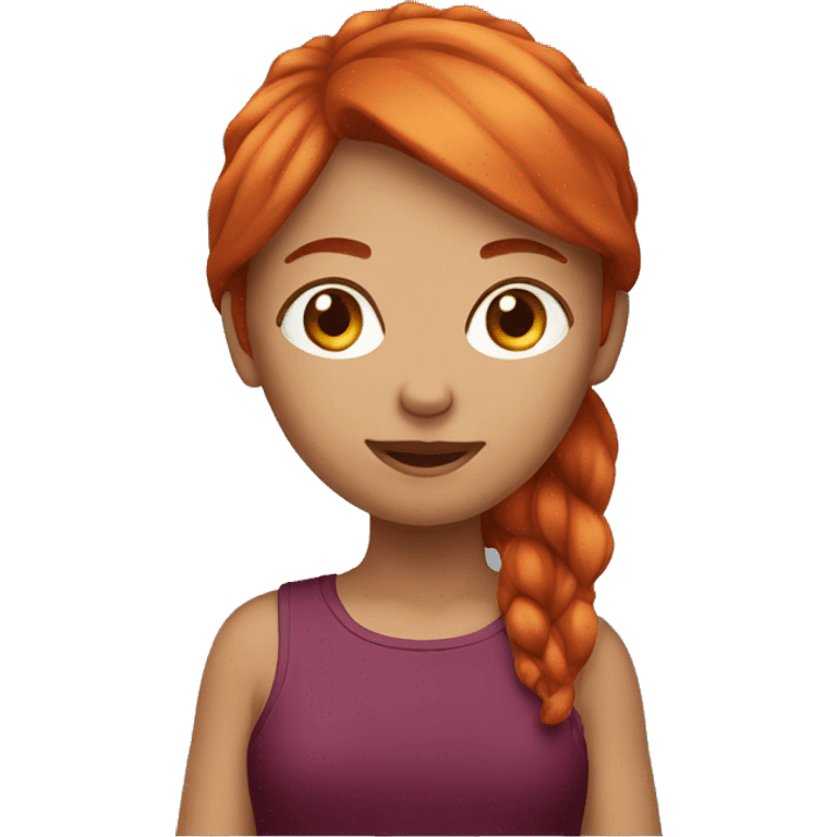 Red hair girl on laptop emoji