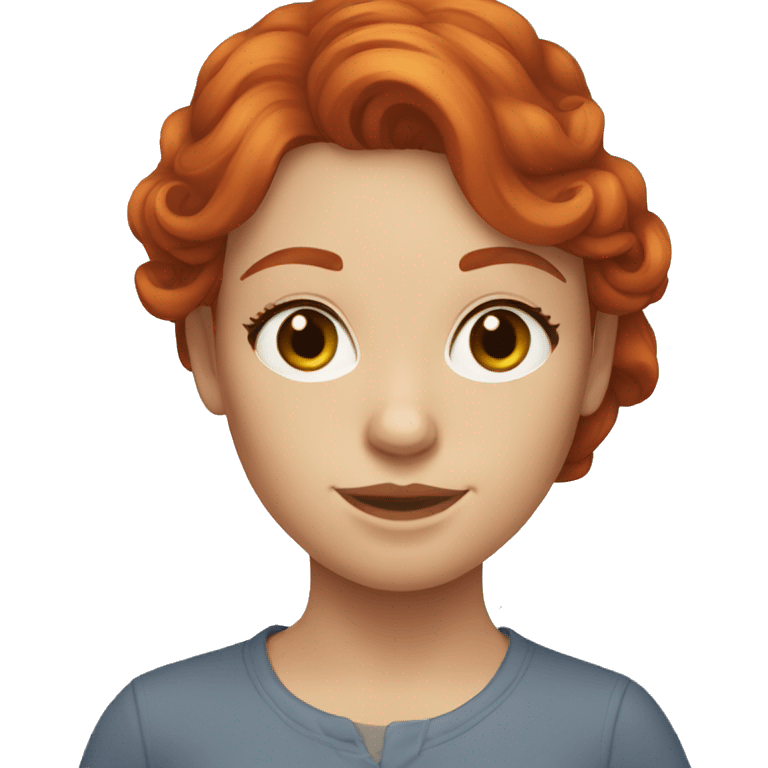 Auburn haired redhead girl emoji