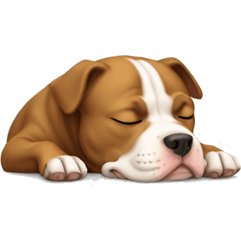 Pitbull sleeping  emoji