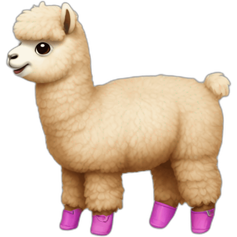 alpaca with flip flops emoji