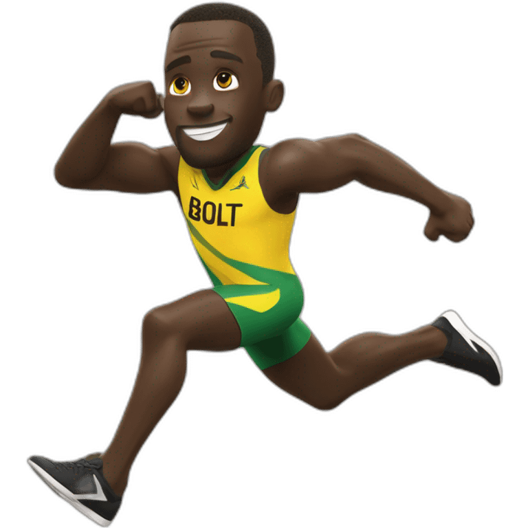 Usain bolt to di world pose emoji