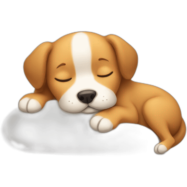 cute dog sleeping emoji