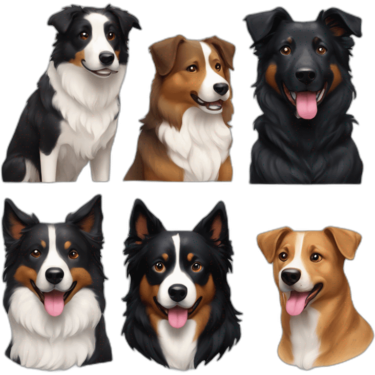 black dog mixed breed of border collie, australian kelpie, australian shepherd and a hovawart emoji