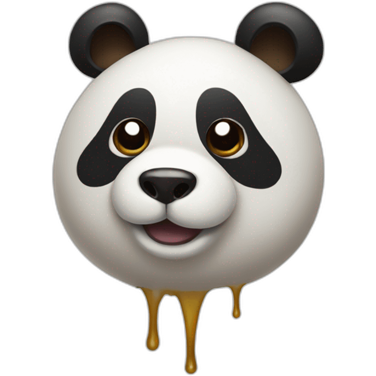 panda with poop on its head emoji