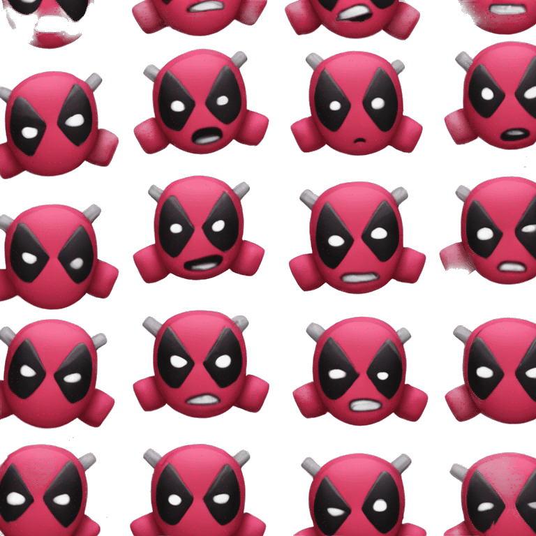 deadpool wearing a pink bow emoji