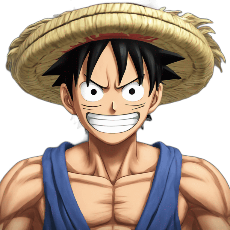 monkey d luffy in gear 5 hitting Kaido emoji