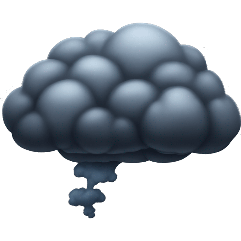 dark cloud on Brain  emoji