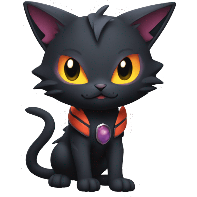 Cool Cute Edgy Black Dark Chibi Cat-Noibat-Noivern-Litten-Pokémon-Fakémon-hybrid emoji