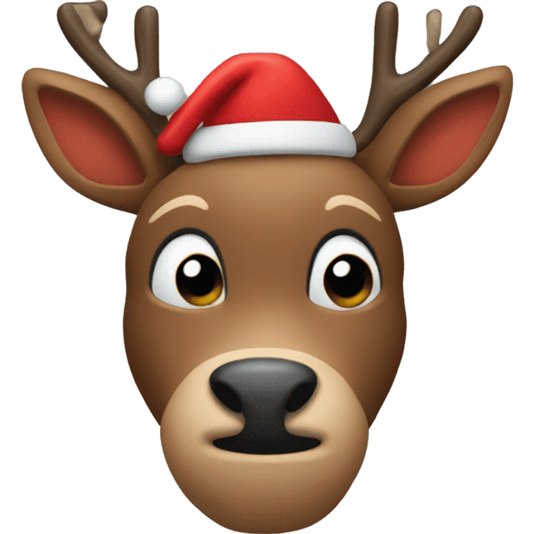 Rudolph, the red nose, reindeer emoji