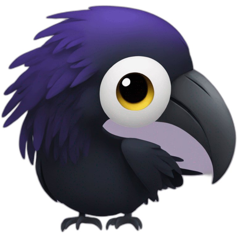 sad raven emoji