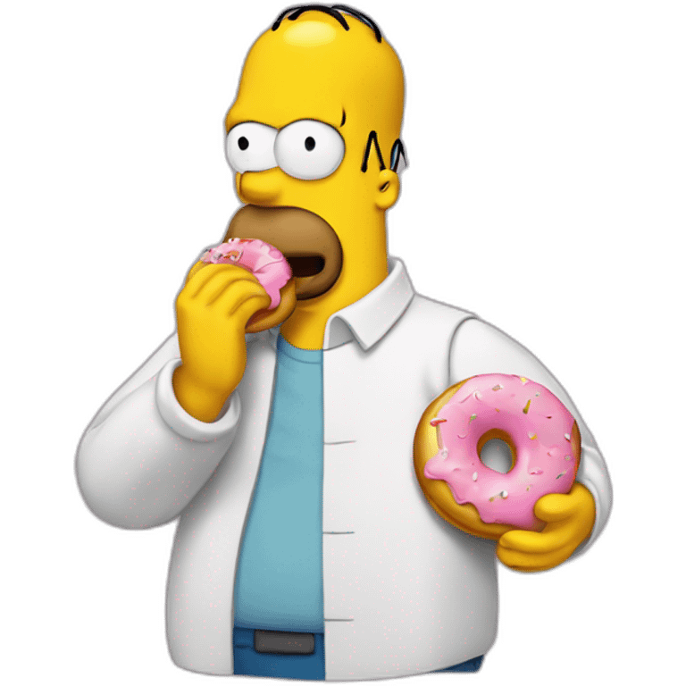 homer simsom eat donut emoji