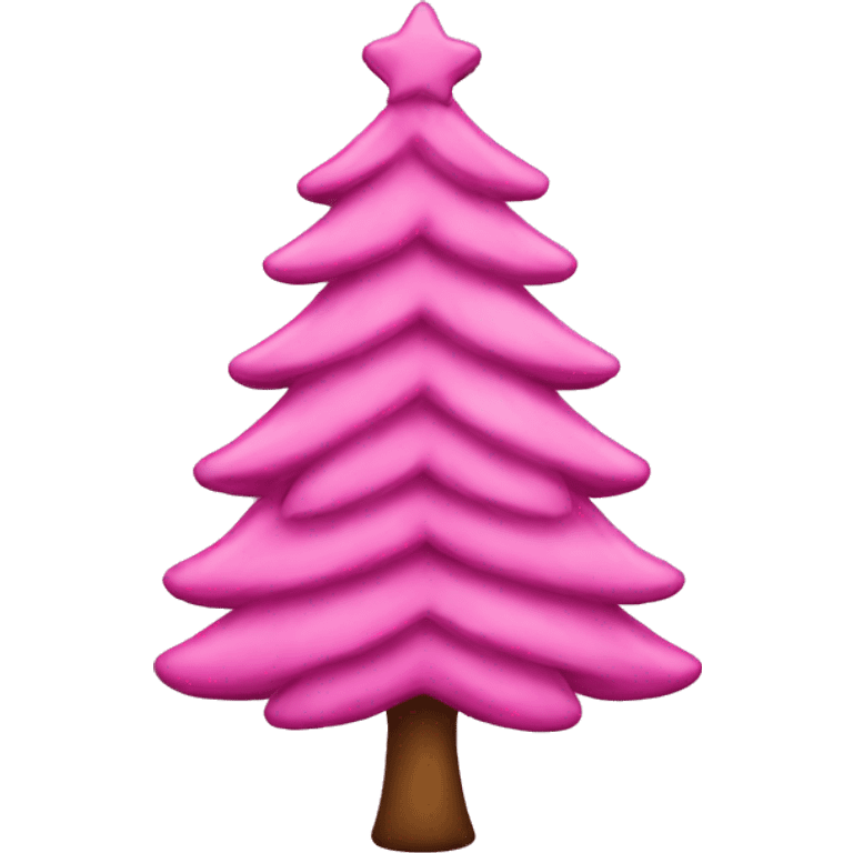 Christmas tree pink emoji