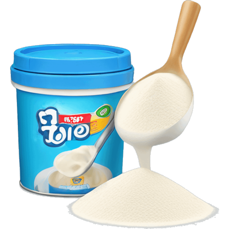 Add powdered milk to a milk powder storage pack with a milk powder scoop emoji