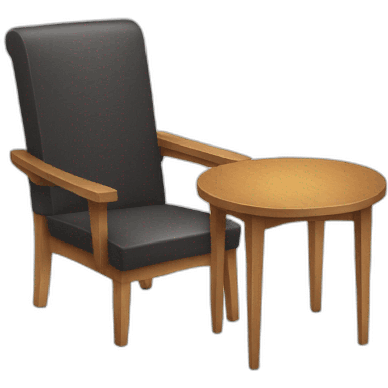 chair with table emoji