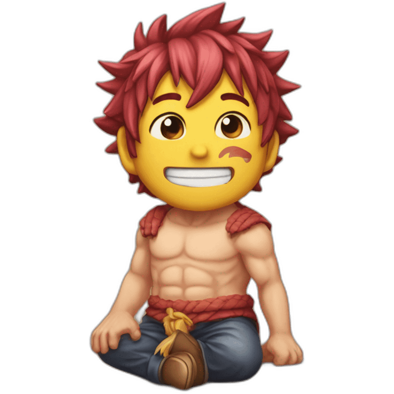 Natsu qui boit de la bières emoji