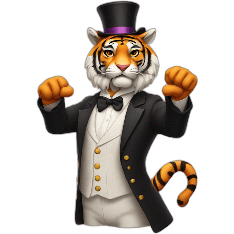 Magician tiger thumbs down emoji