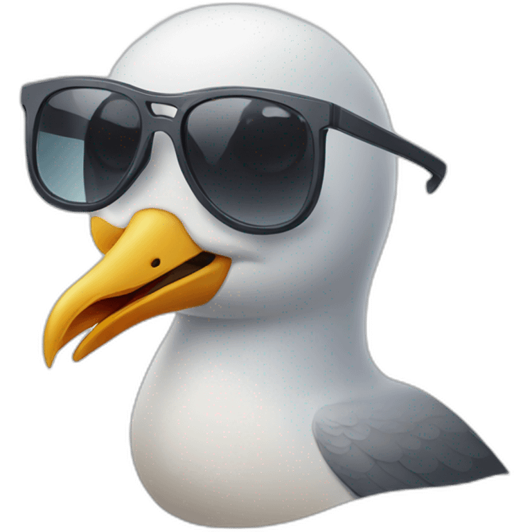 Seagull with sunglasses emoji