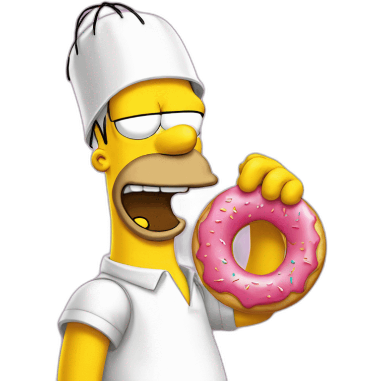 Homer simpson with donut emoji