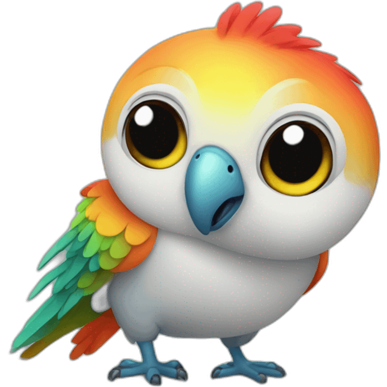 Cute little chubby Parrot emoji