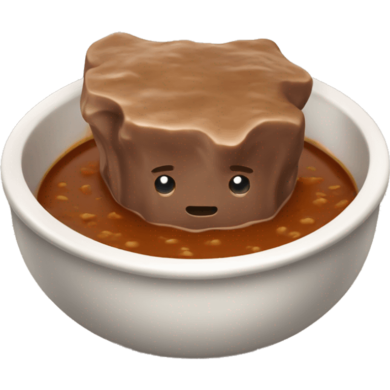 beef and gravy in bowl emoji