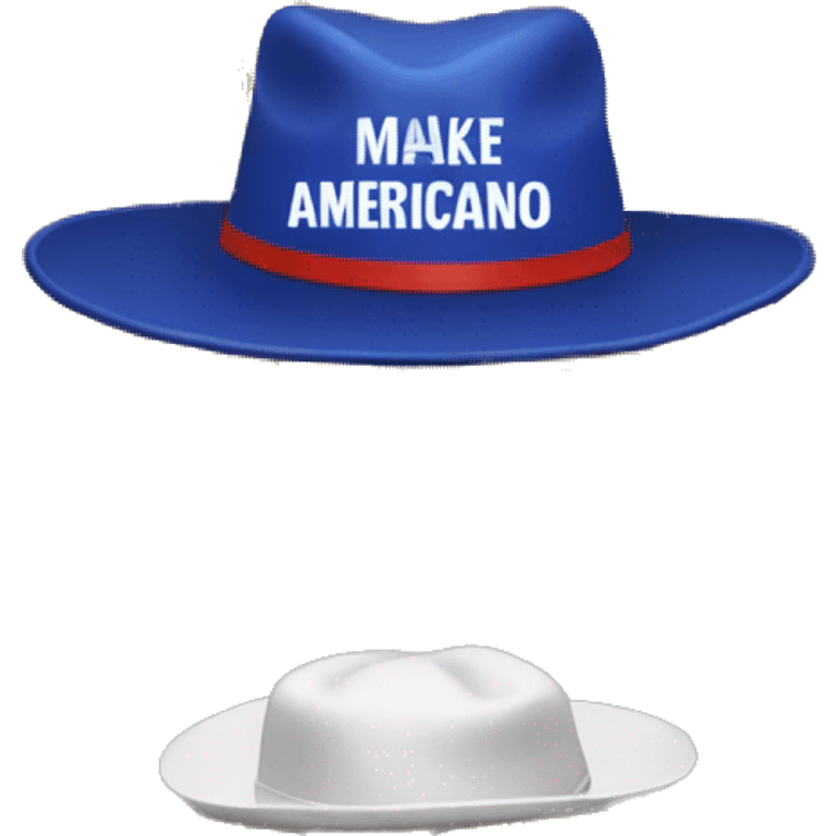 hat with „make americano great again“ emoji