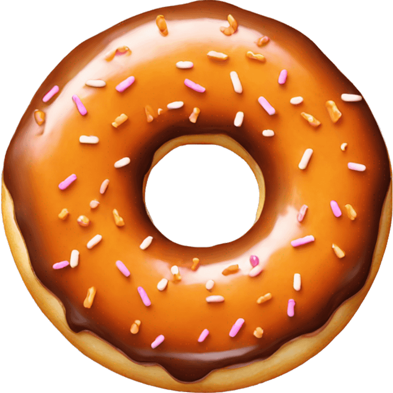 donut with orange glaze emoji