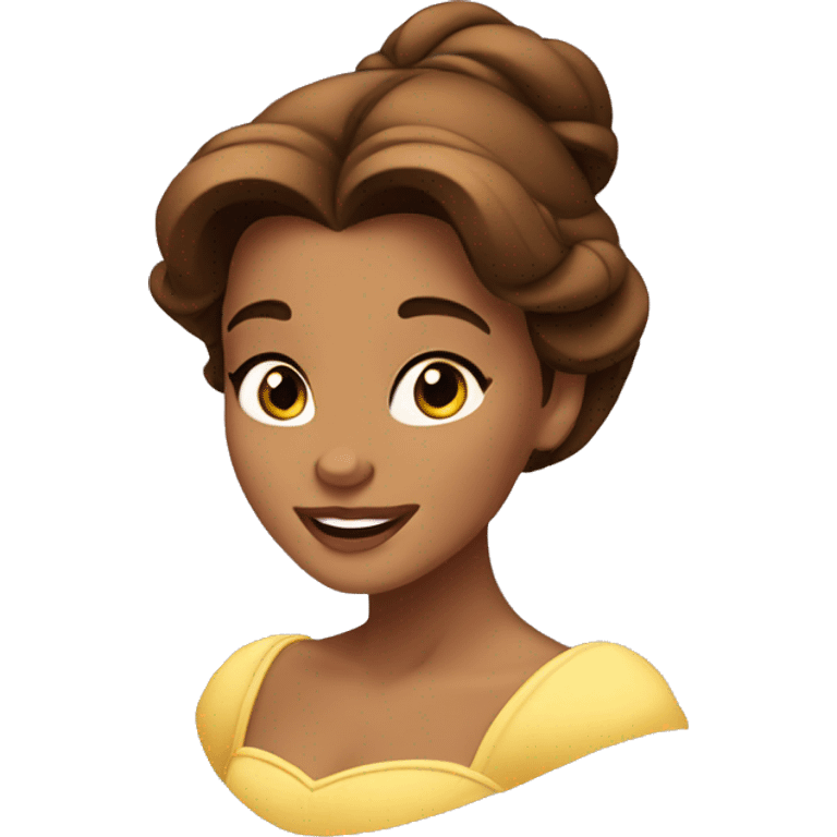 Belle from beauty and the beast emoji