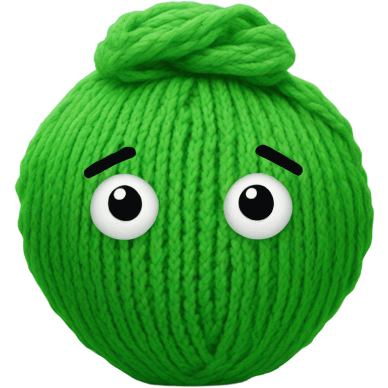 green knitting wool emoji