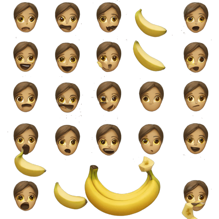 super model eating a banana emoji