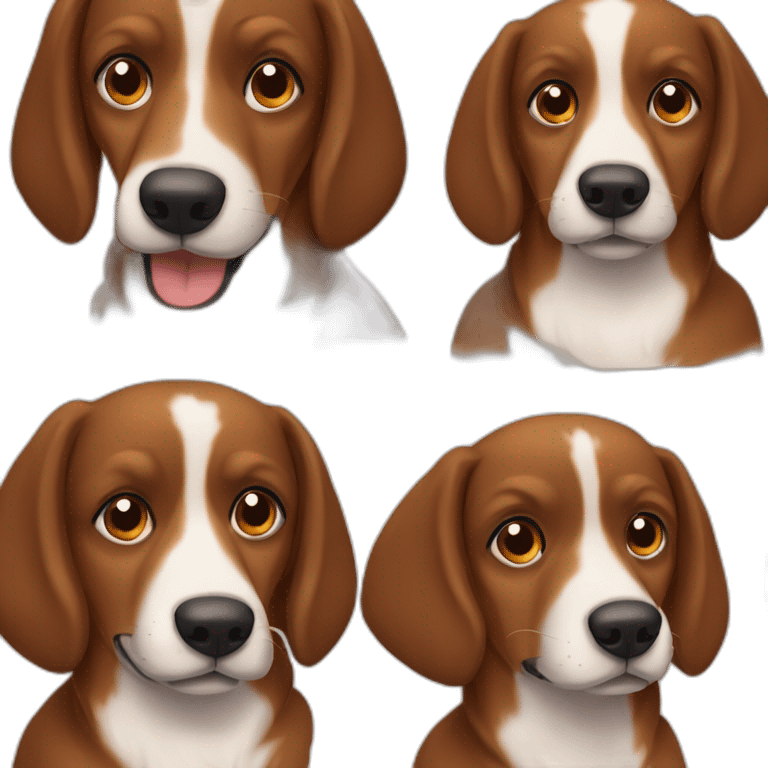 two brown daschhund emoji