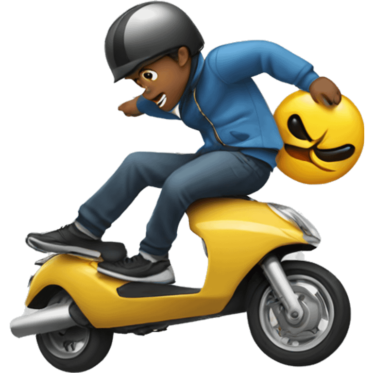 kid on scooter falling emoji