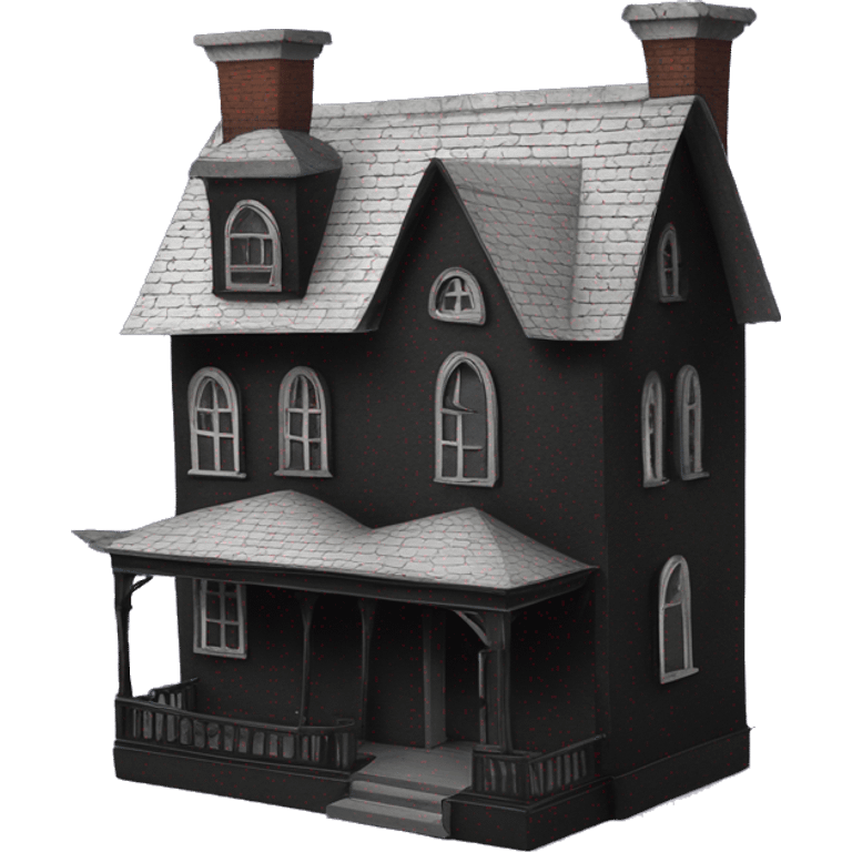 Papercraft Nevermore Academy. Haunted Addams house. Dilapidated  emoji